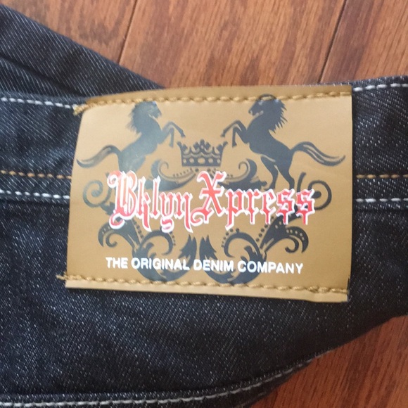 Bklyn Express Men’s Black Denim Jeans - Picture 5 of 6